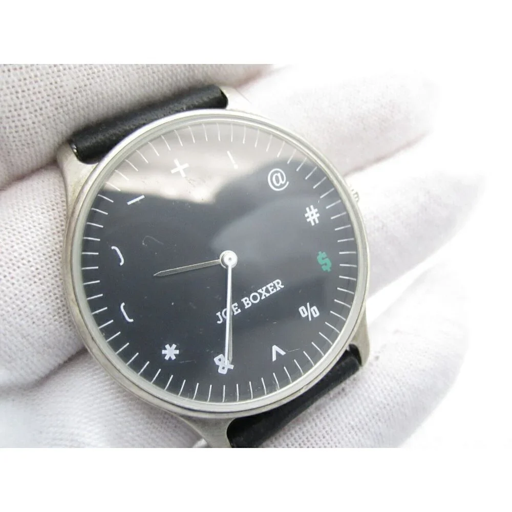 Vtg 1995 Joe Boxer Timex‎ Symbols Quartz WR Analog 35mm Dial Round Watch (G233)